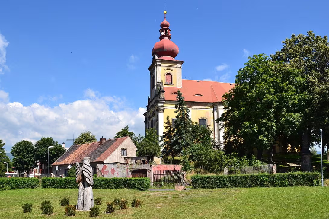 Dnešní pohled – Kostel svatého Petra a Pavla (Jeníkov)