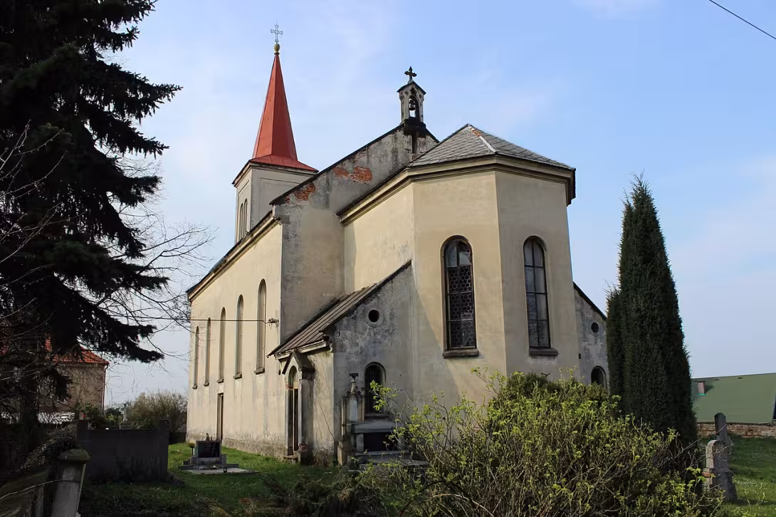 Dnešní pohled – Kostel svatého Václava (Bezdědice)