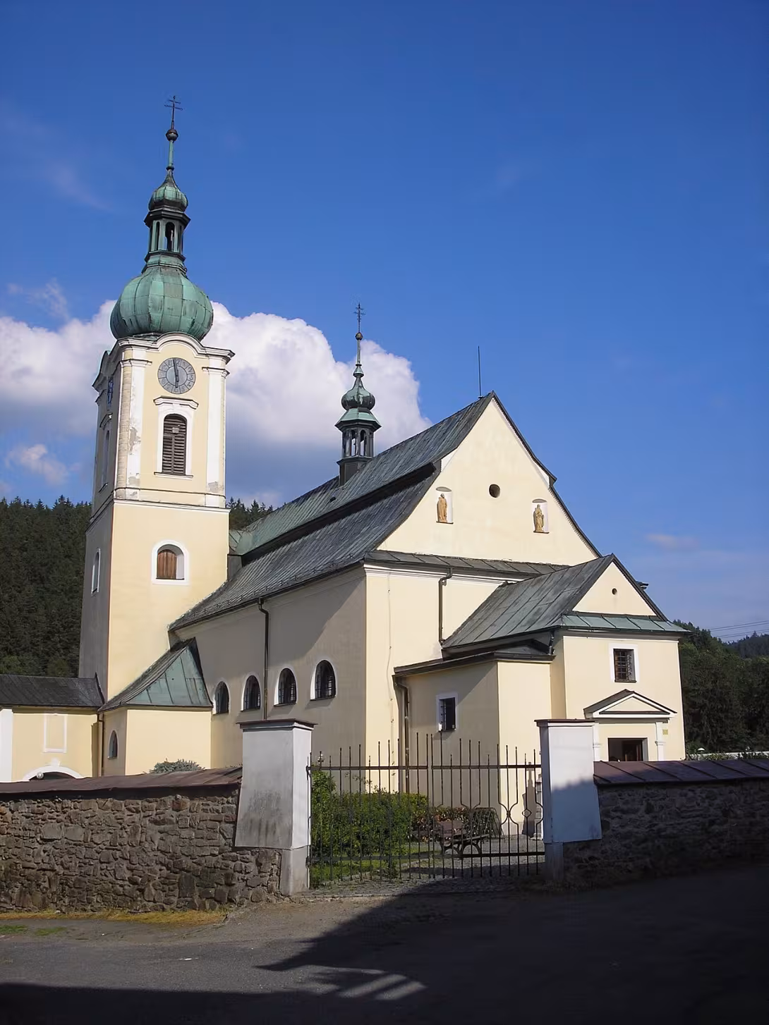 Dnešní pohled – kostel Narození Panny Marie v Jimramově