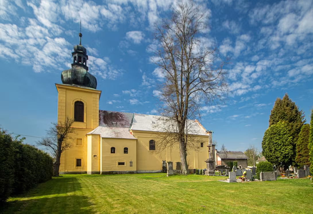 Dnešní pohled – kostel svatého Jiří v Dobranově