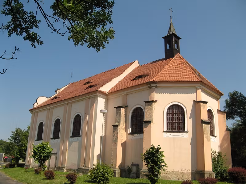 Dnešní pohled – kostel svatého Martina (Lipová)