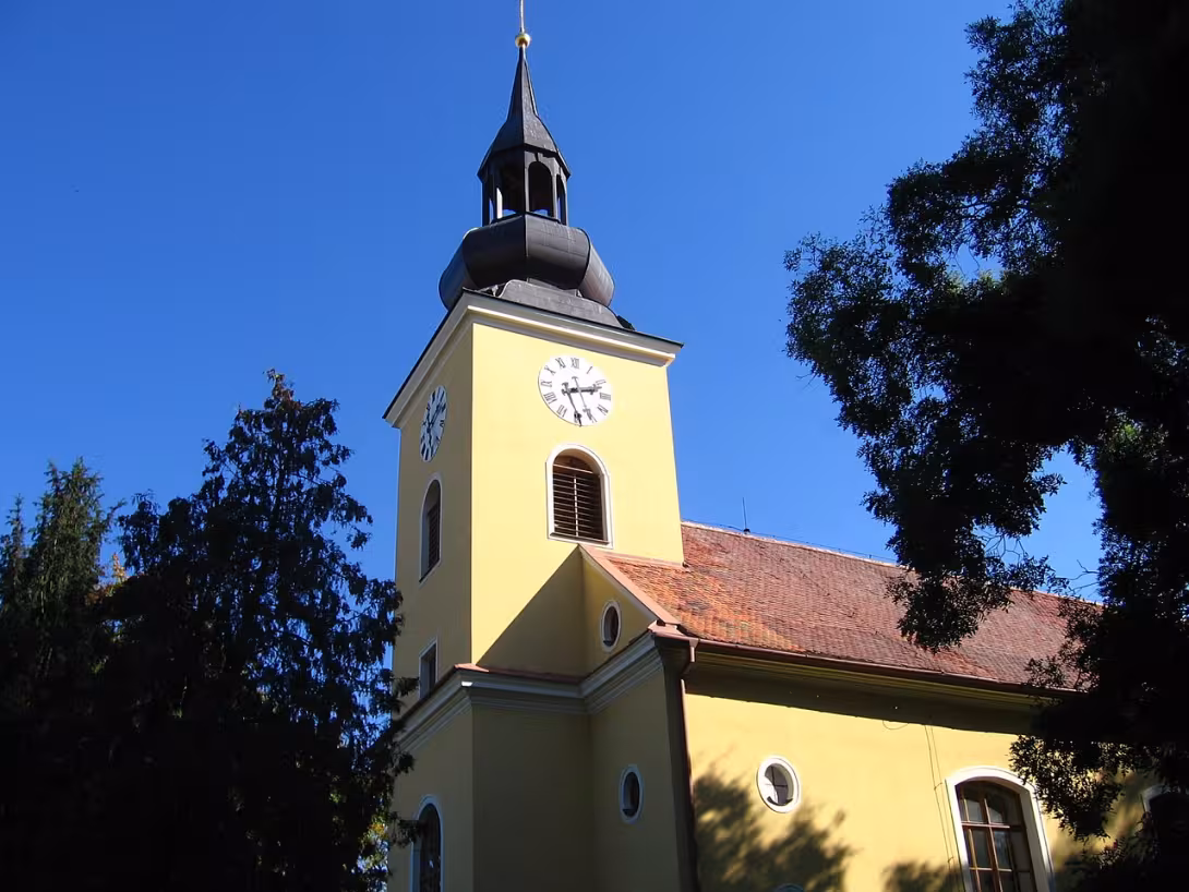 Dnešní pohled – kostel svatého Vavřince (Klobouky u Brna)