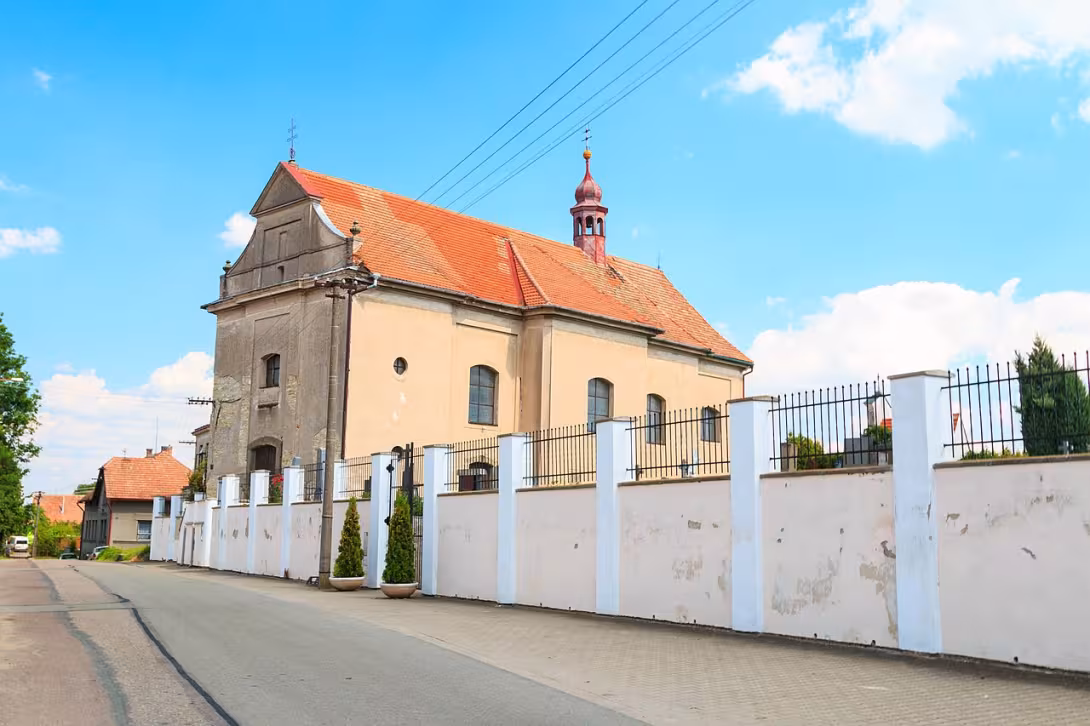 Dnešní pohled – kostel svatého Václava (Rosice)