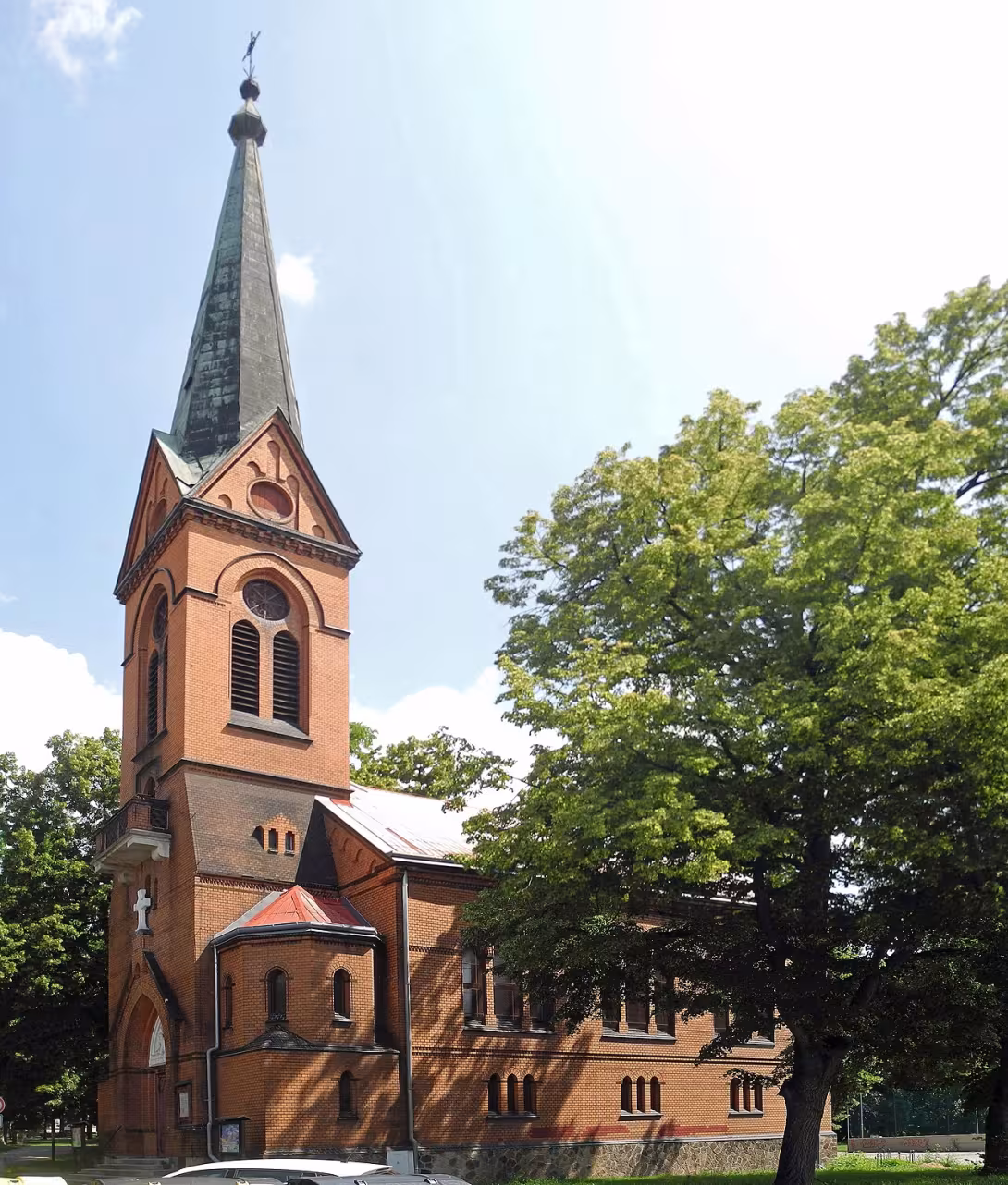 Dnešní pohled – Červený kostel (Předměstí)