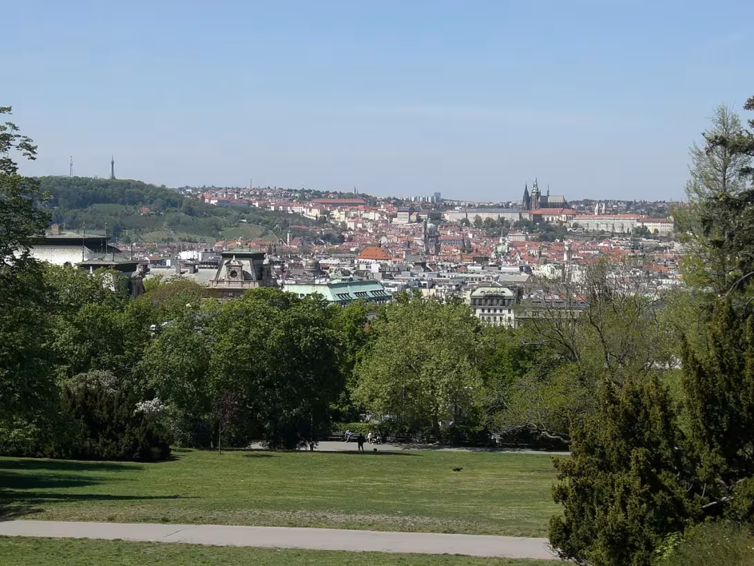 Dnešní pohled – Riegrovy sady