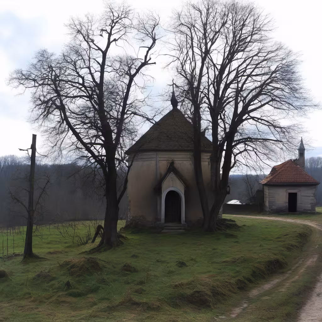Historická podoba – kaple Nanebevzetí Panny Marie (Tři Dvory)
