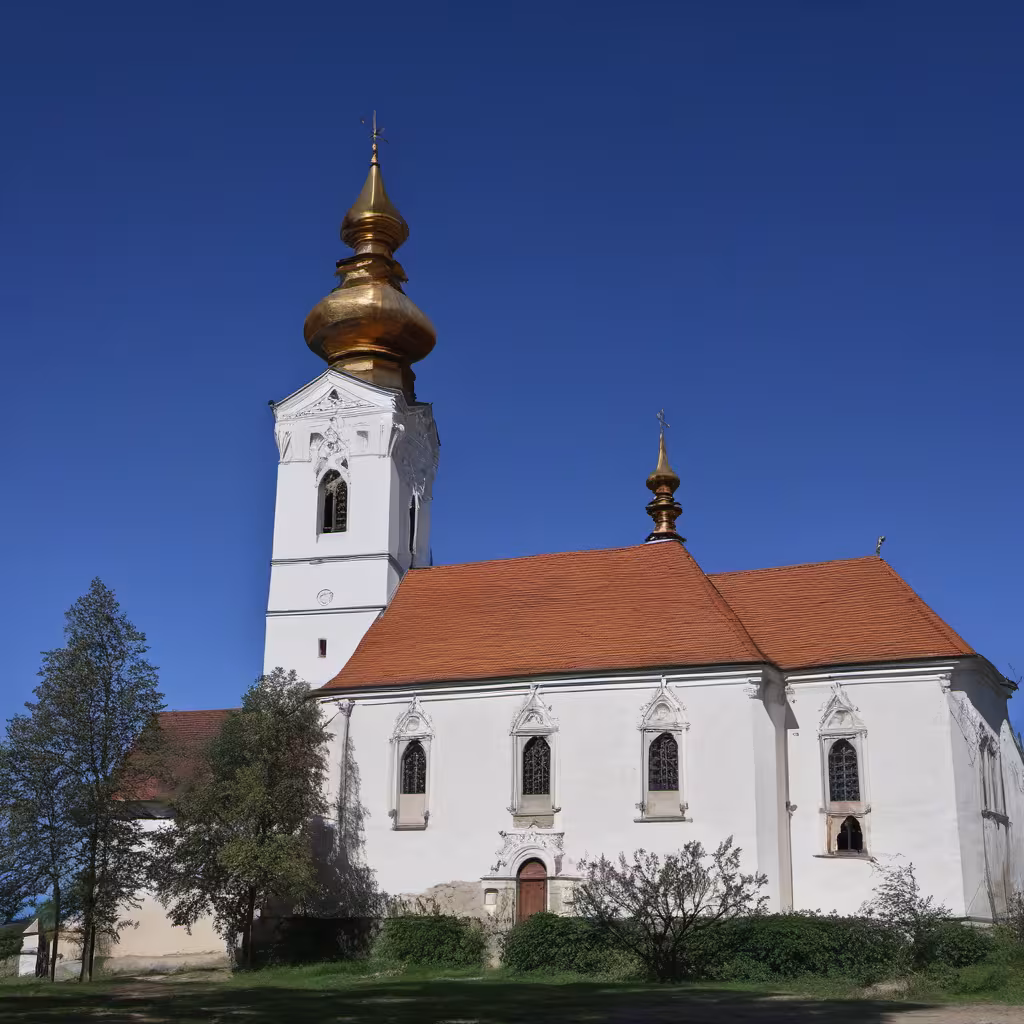 Historická podoba – kostel Povýšení svatého Kříže (Husinec)