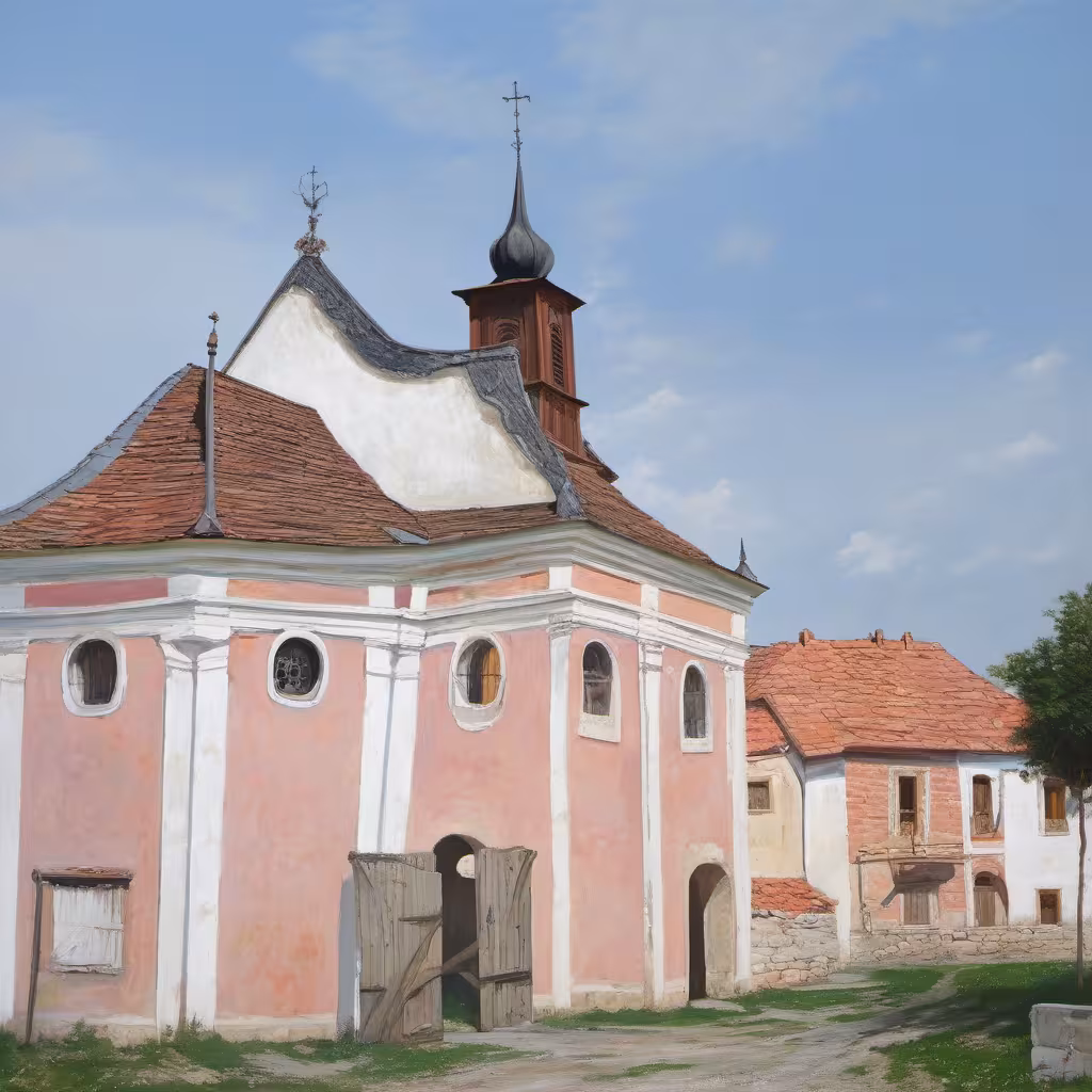 Historická podoba – kostel svatého Kříže (Slavonice)