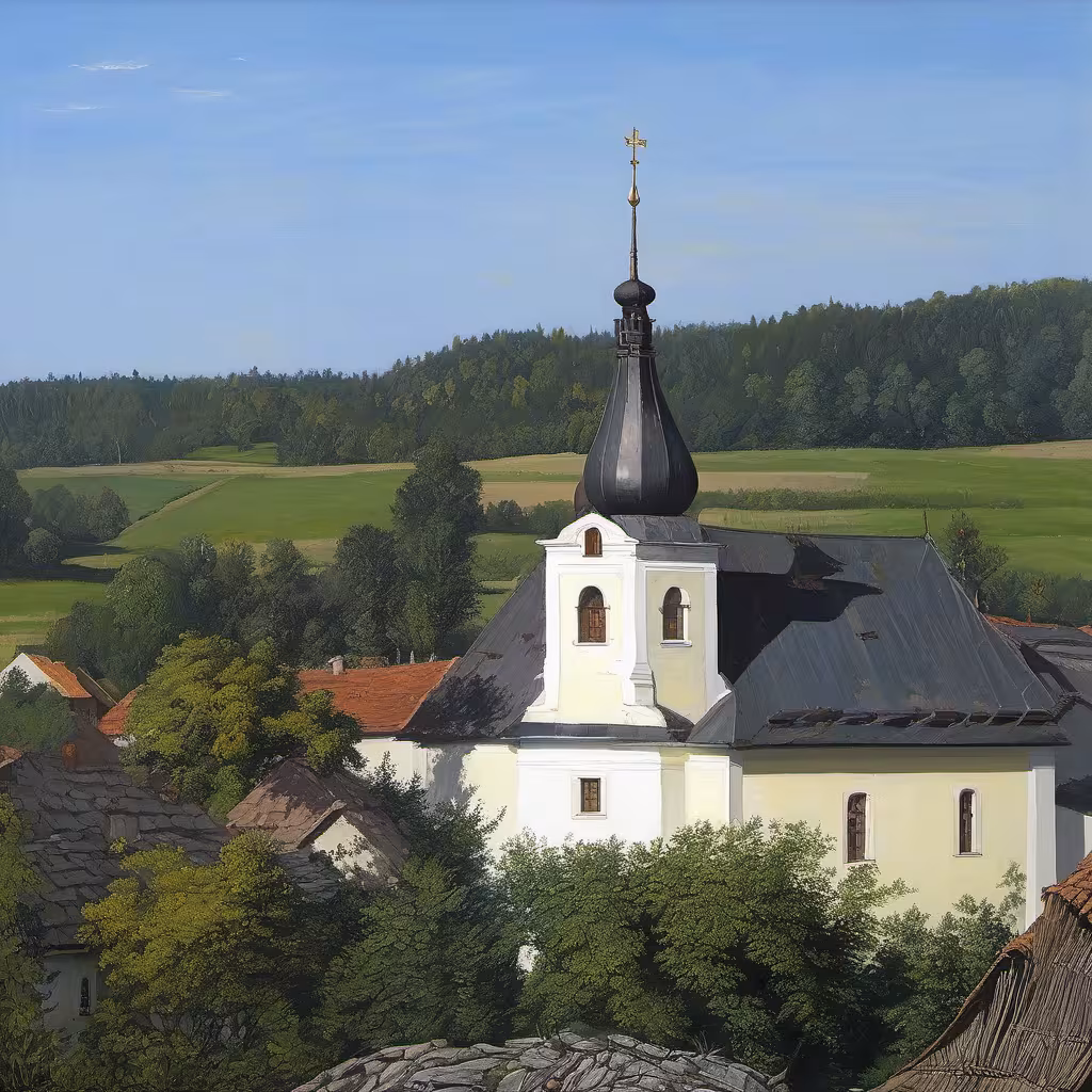 Historická podoba – kostel svatého Václava (Radešínská Svratka)